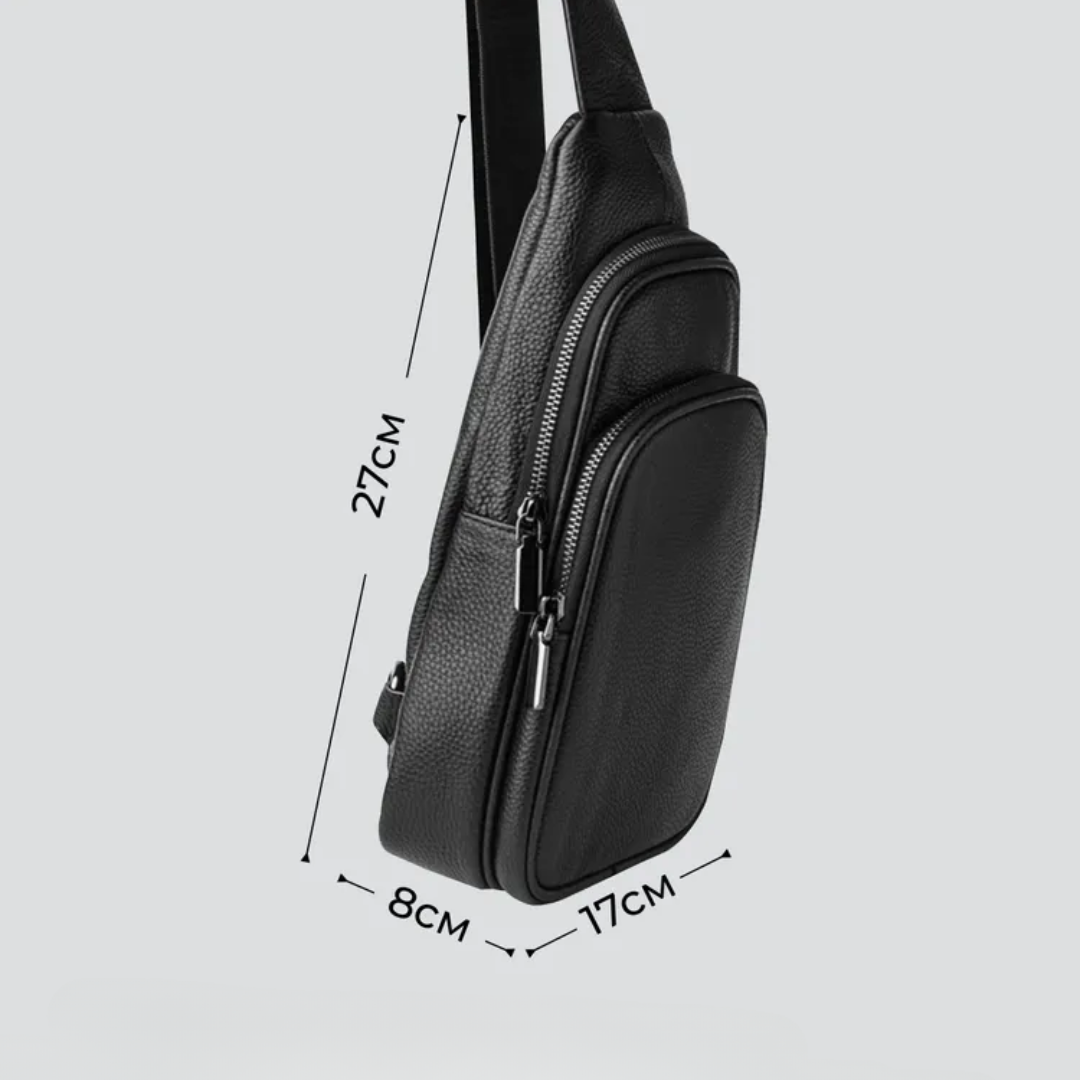 Shoulder Bag Masculina Transversal em Couro