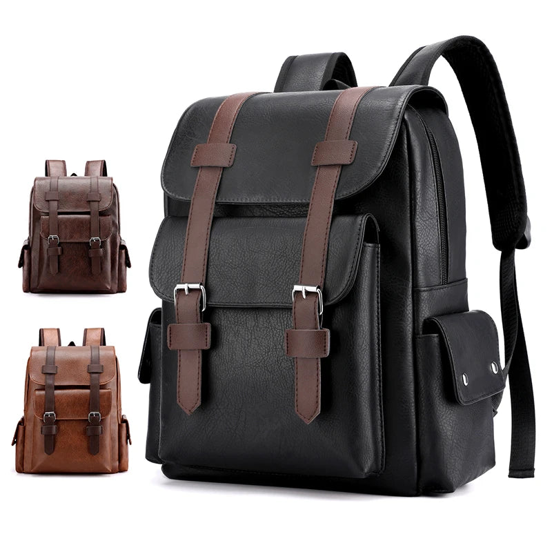 Mochila Masculina em Couro Modelo Clássico