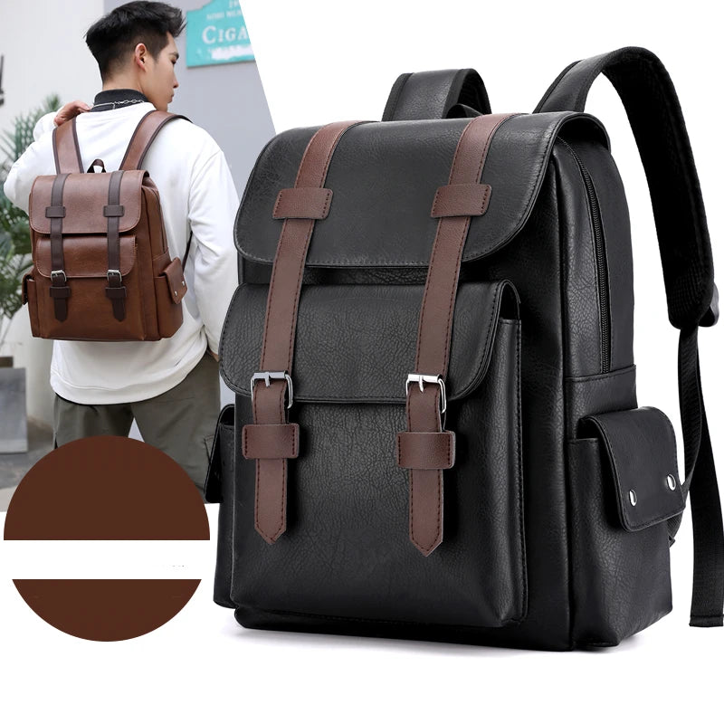 Mochila Masculina em Couro Modelo Clássico