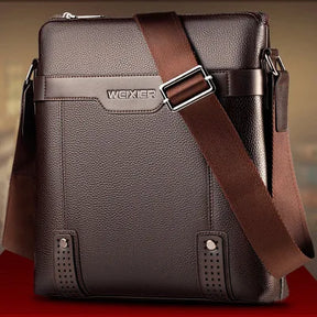 Bolsa Masculina em Couro Legítimo - Weixier Premium